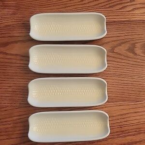 Pfaltzgraff stoneware corn 🌽 holders.  Set of 4.  Vintage.